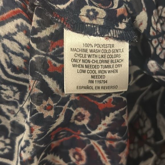 Style & Co. Pleated Floral Button Down Tunic Blouse - Picture 9 of 9